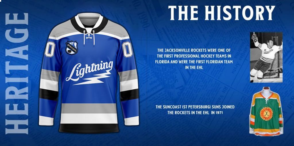 Tampa Bay Lightning Heritage Concepts team logo Hockey Jersey