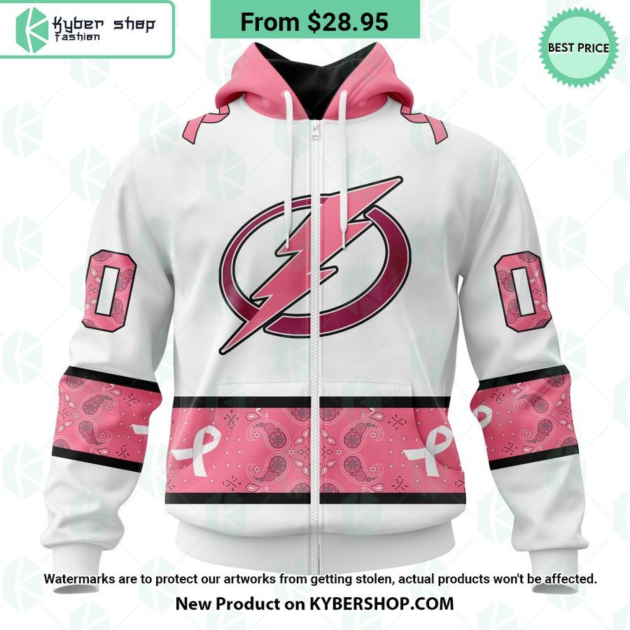 Tampa Bay Lightning In October We Wear Pink Breast Cancer Hoodie