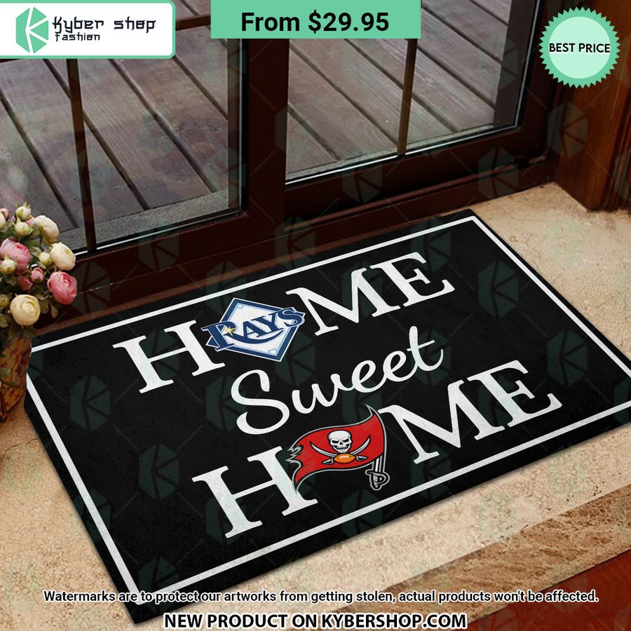 Tampa Bay Rays Tampa Bay Buccaneers Home Sweet Home Doormat