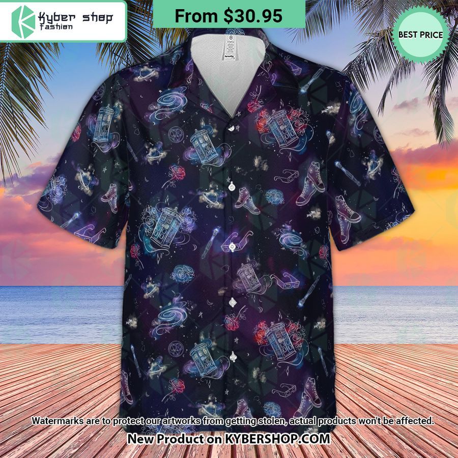 Tardis Doctor Who Seamless Hawaiian Shirt
