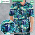 Tardis Starry Night Doctor Who Hawaiian Shirt
