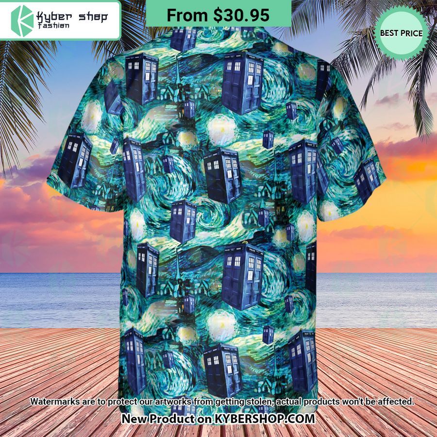 Tardis Starry Night Doctor Who Hawaiian Shirt