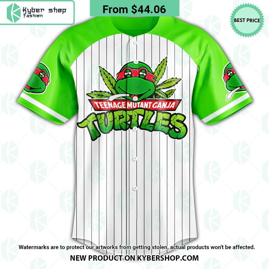 Teenange Mutant Ganja Turtles CUSTOM Baseball Jersey