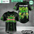 Teenange Mutant Ganja Turtles Weed CUSTOM Baseball Jersey