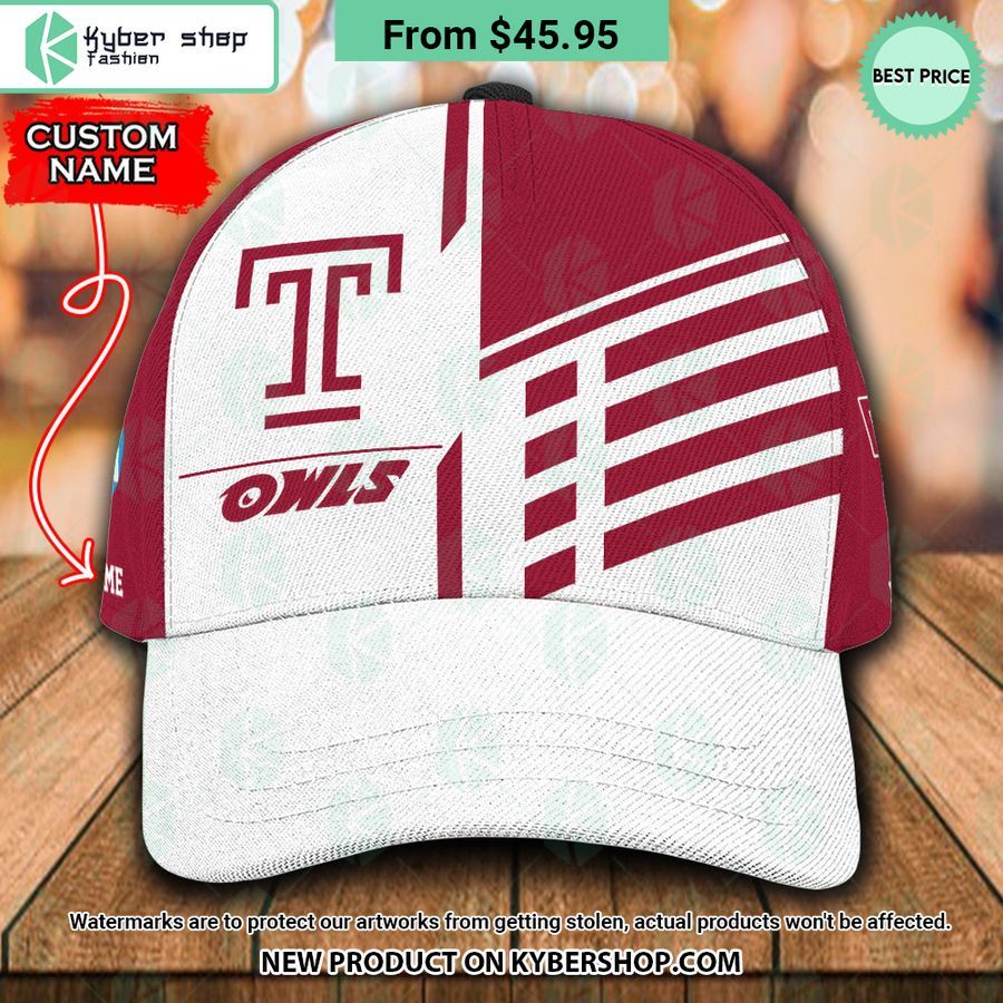 Temple Owls CUSTOM Polo Shirt, Cap