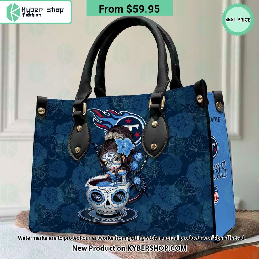 Tennessee Titans Sugar Skull Girl Leather Bag