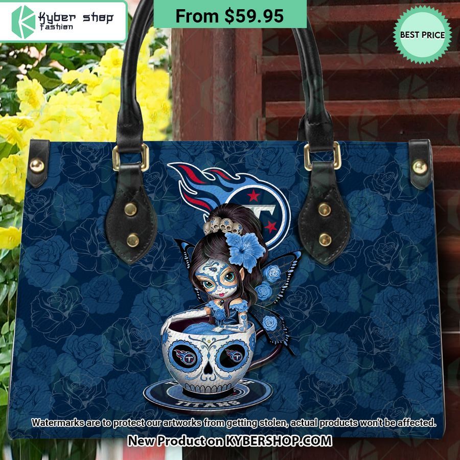 Tennessee Titans Sugar Skull Girl Leather Bag