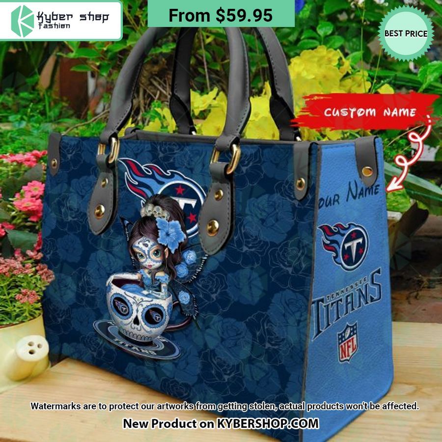 Tennessee Titans Sugar Skull Girl Leather Bag