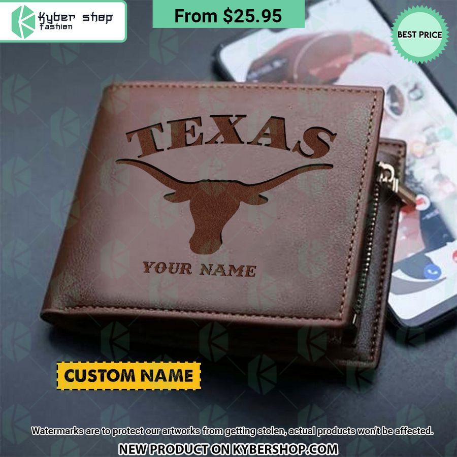 Texas Longhorns CUSTOM Leather Wallet