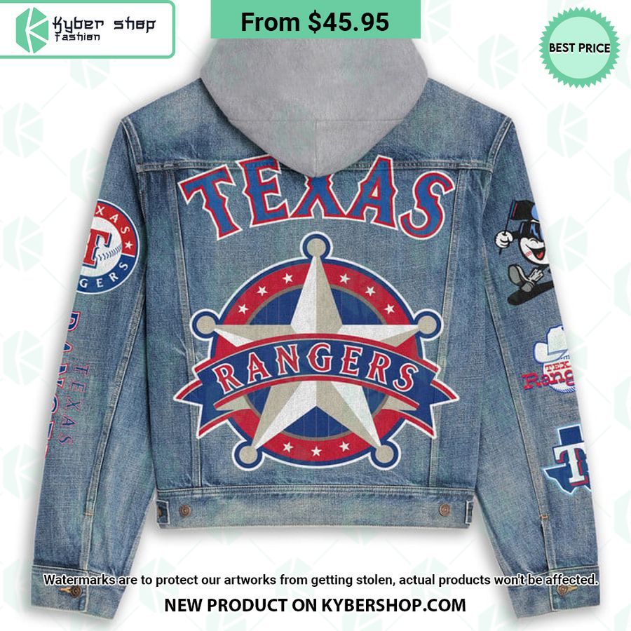 Texas Rangers Hooded Denim Jacket