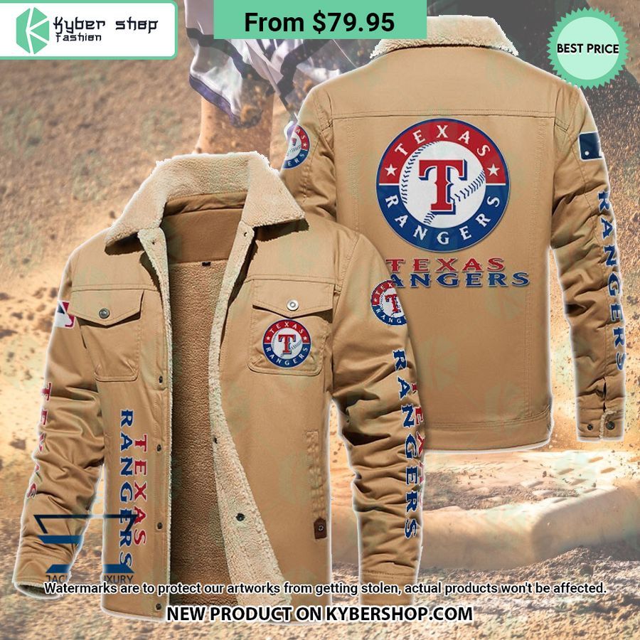 Texas Rangers MLB Fleece Leather Jacket