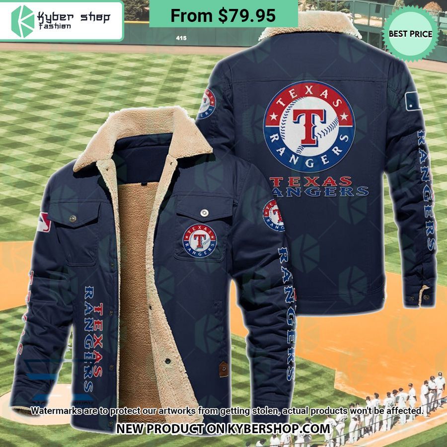 Texas Rangers MLB Fleece Leather Jacket