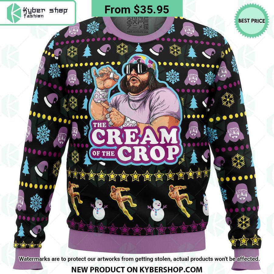 The Cream of the Crop Macho Man Randy Savage Ugly Christmas Sweater