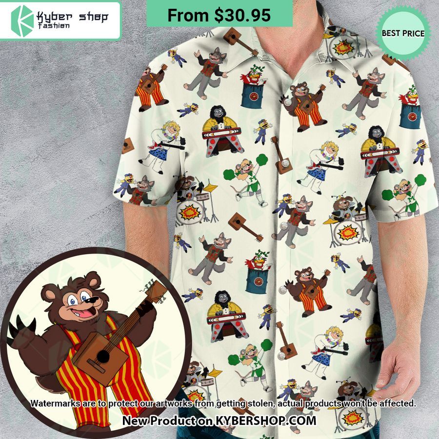The Rock-afire Explosion Pattern Hawaiian Shirt