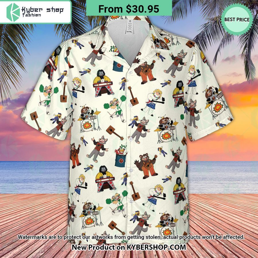 The Rock-afire Explosion Pattern Hawaiian Shirt