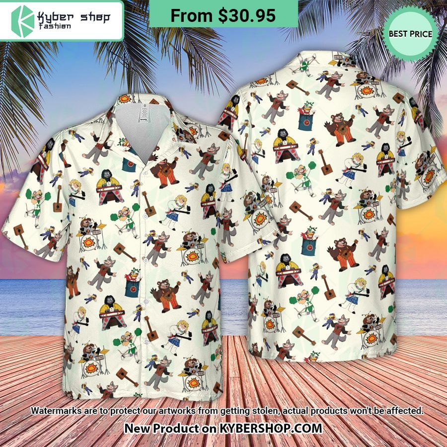 The Rock-afire Explosion Pattern Hawaiian Shirt