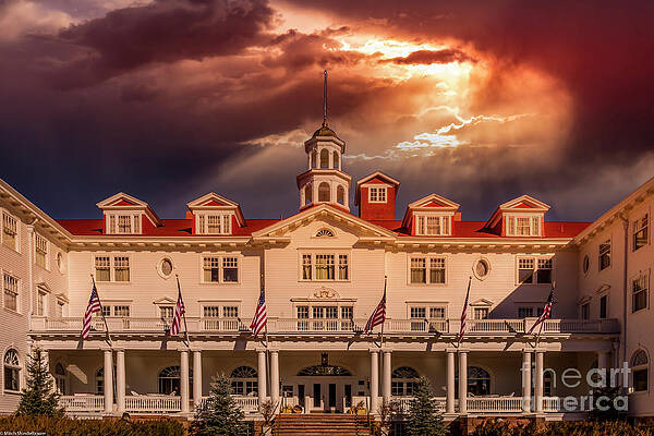 The Stanley Hotel Print Unisex , , , Long Sleeve Tee