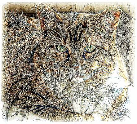 The Tapestry Cat Print Unisex , , , Long Sleeve Tee