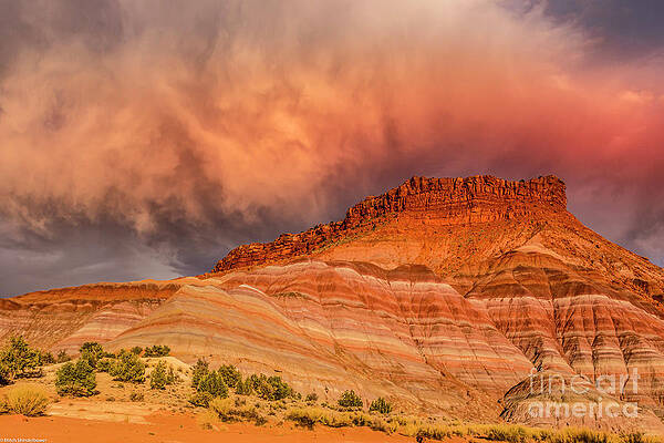 The Vermilion Cliffs Sunset Print Unisex , , , Long Sleeve Tee