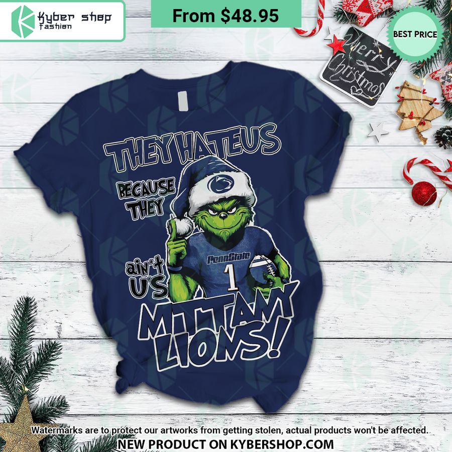 They Hate Us Because They ain’t Us Penn State Nittany Lions Grinch Pajamas Set