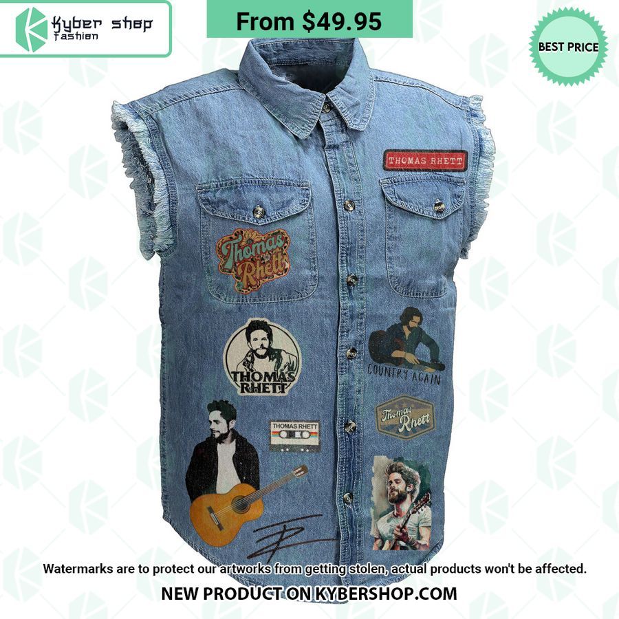 Thomas Rhett In A World Full Of Hate Be A Light Sleeveless Denim Jacket