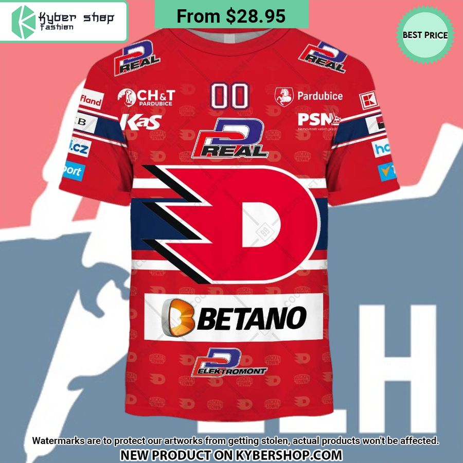 Tipsport Extraliga HC Dynamo Pardubice Jersey Style CUSTOM Hoodie