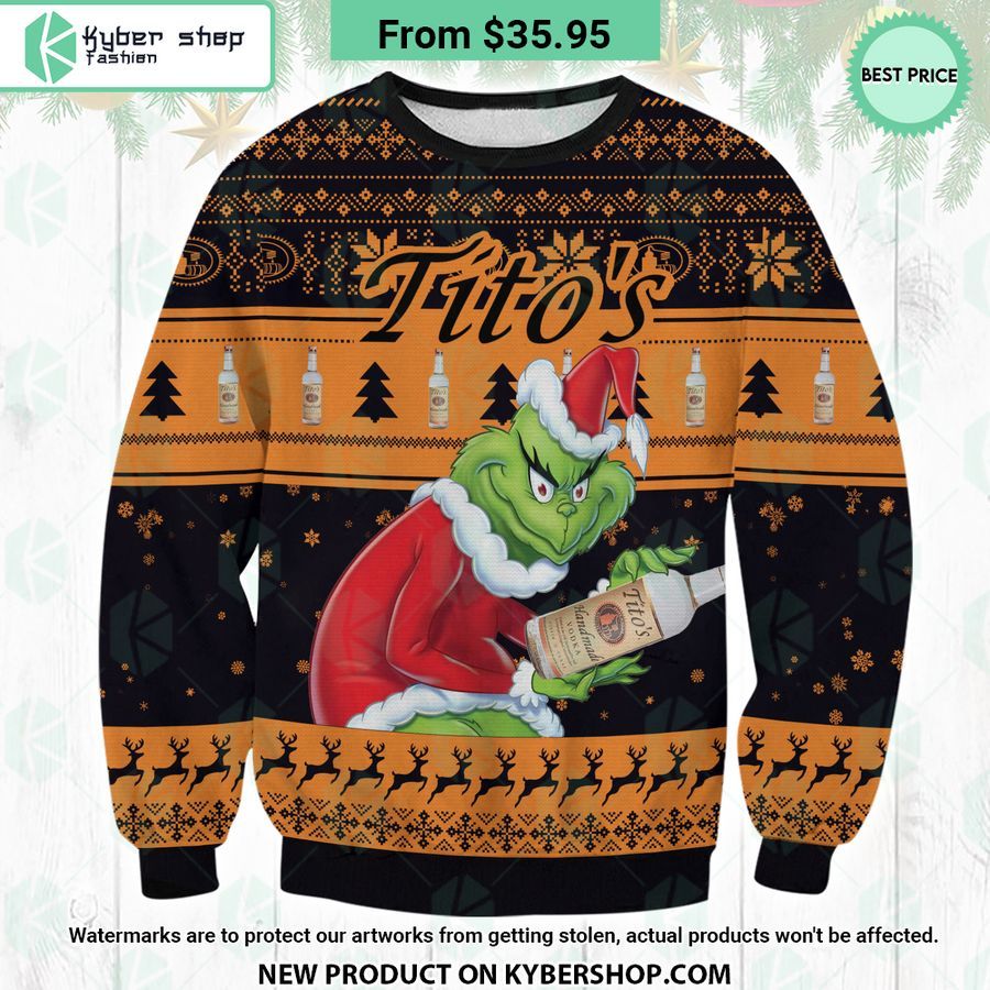 Tito’s Grinch Ugly Christmas Sweater