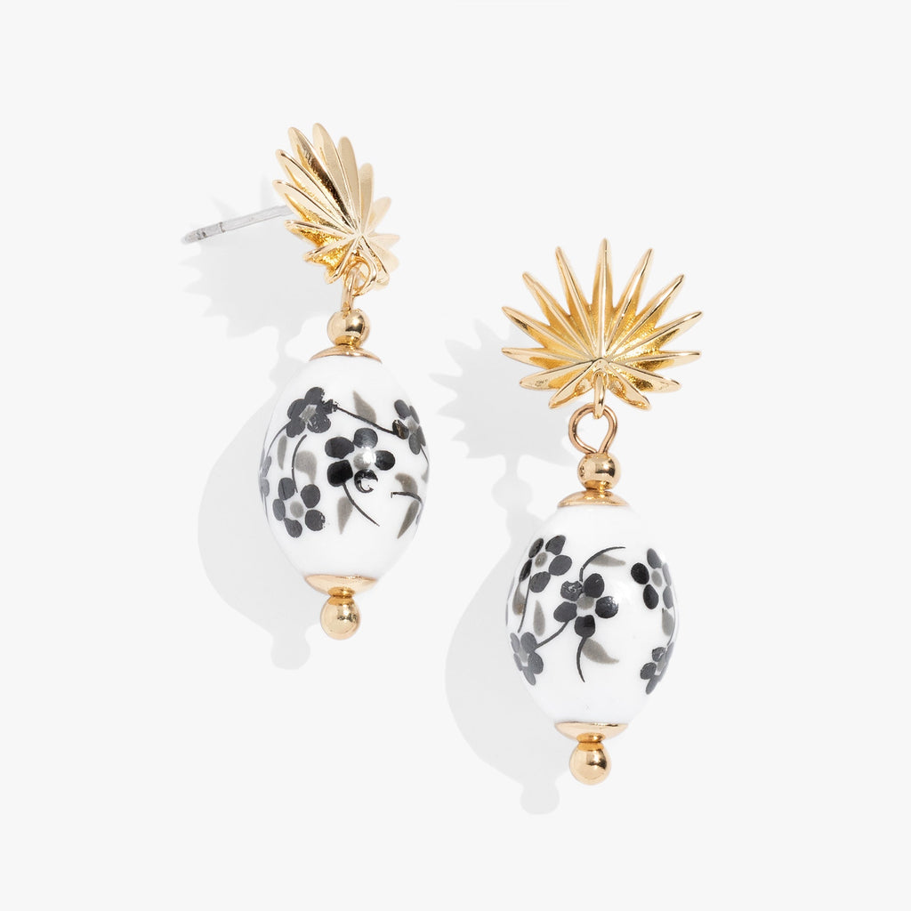 Toile Palm Drop Earrings T-Shirts