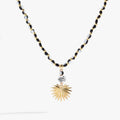 Toile Beaded Palm Pendant Necklace T-Shirts
