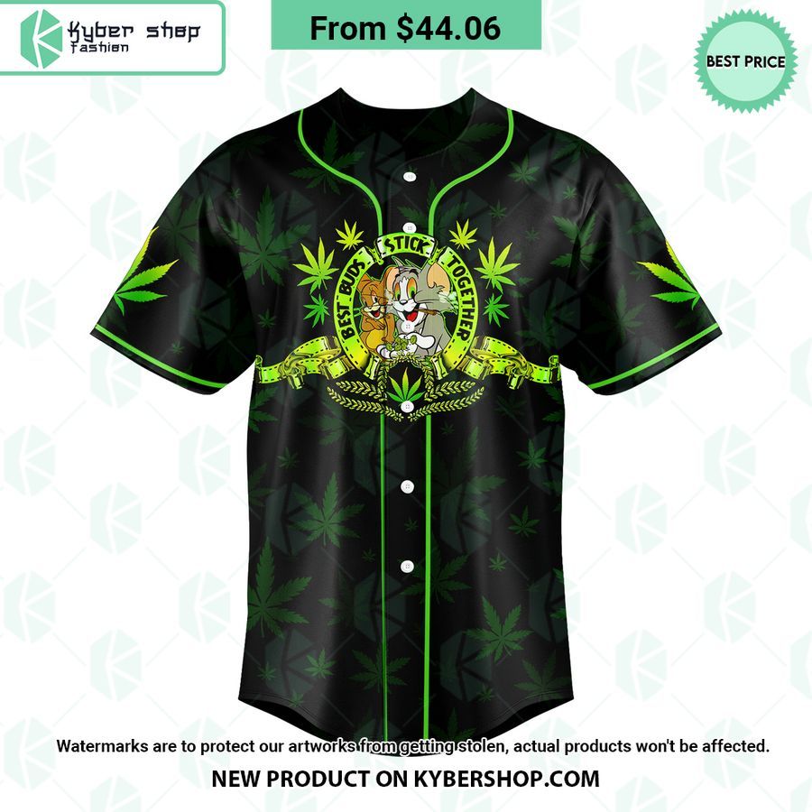 Tom N Jerry Rollin With My Homies Weed Baseball Jersey