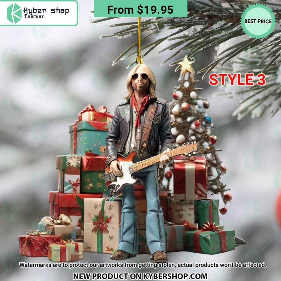 Tom Petty Christmas Ornament