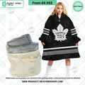 Toronto Maple Leafs black Hoodie Blanket