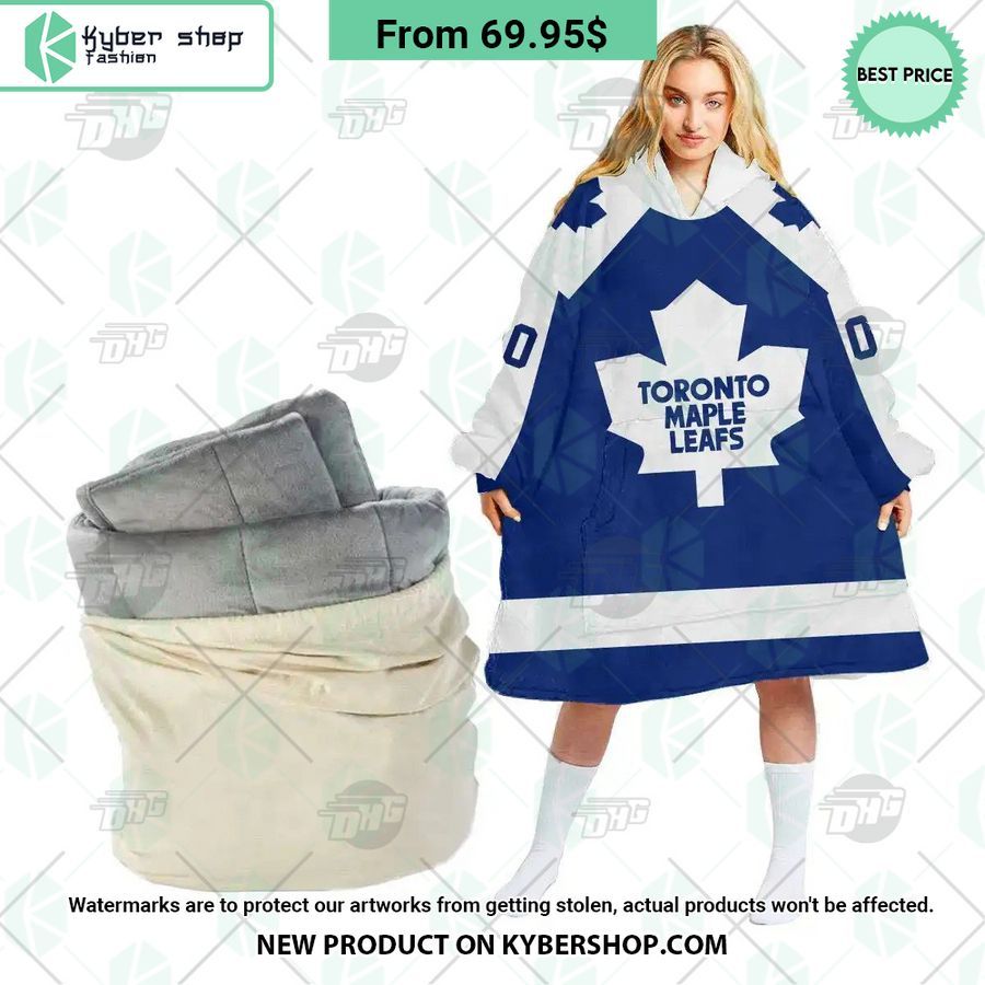 Toronto Maple Leafs blue Hoodie Blanket