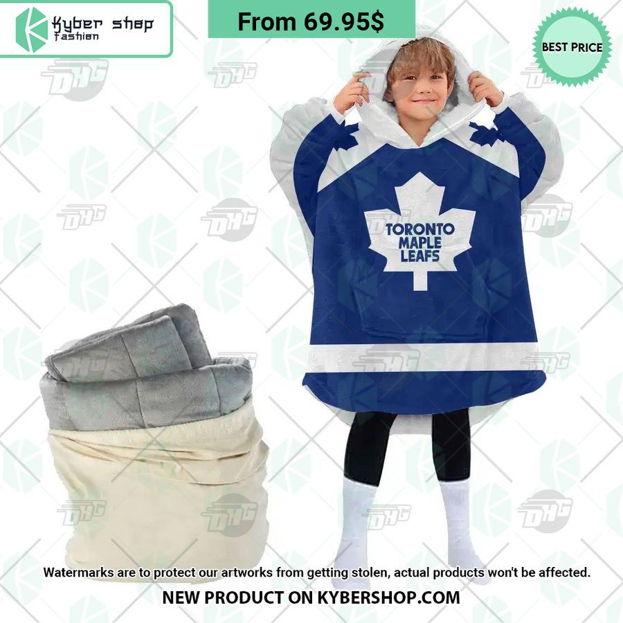 Toronto Maple Leafs blue Hoodie Blanket