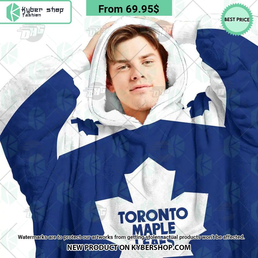 Toronto Maple Leafs blue Hoodie Blanket