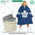 Toronto Maple Leafs logo blue Hoodie Blanket