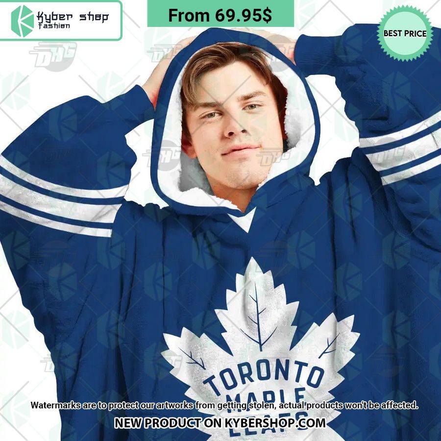 Toronto Maple Leafs logo blue Hoodie Blanket