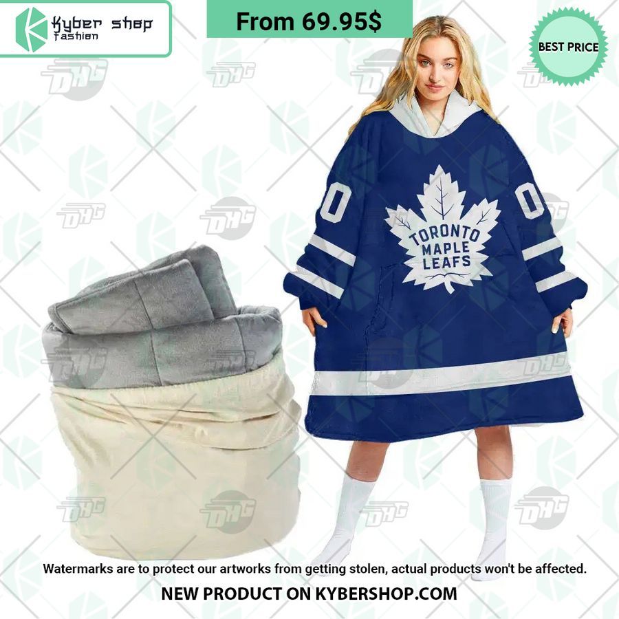 Toronto Maple Leafs logo Hoodie Blanket