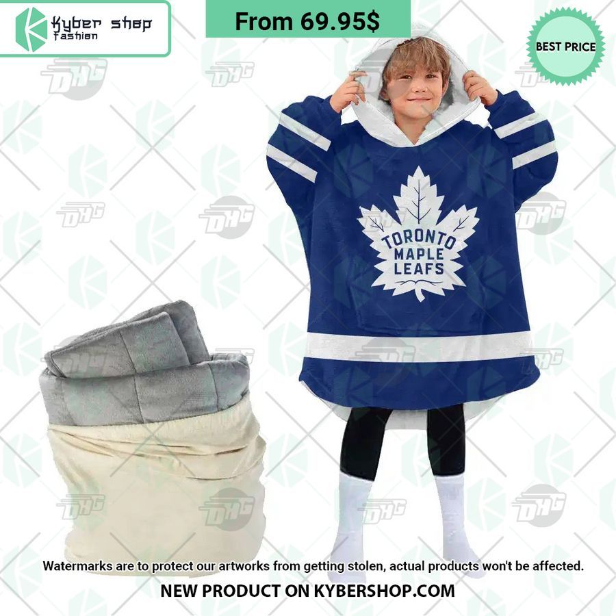 Toronto Maple Leafs logo Hoodie Blanket