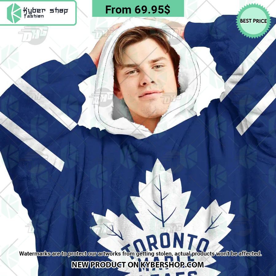 Toronto Maple Leafs logo Hoodie Blanket
