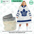 Toronto Maple Leafs white Hoodie Blanket
