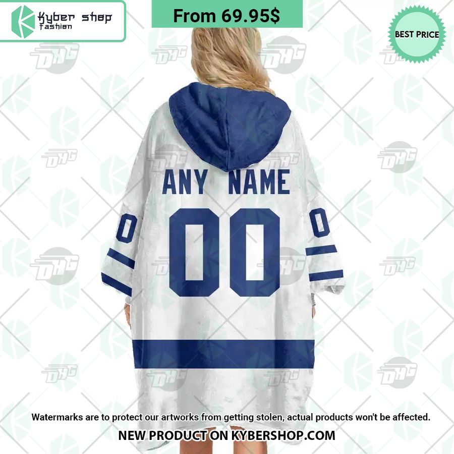 Toronto Maple Leafs white Hoodie Blanket