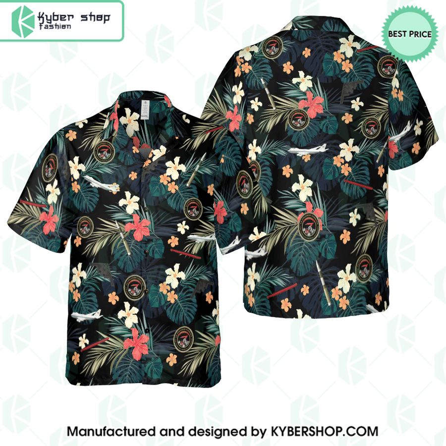 Tropical Leaves black Hawaiian Shirt