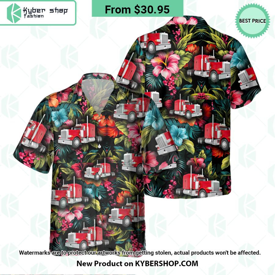 Trucker Flowers Hawaiian Shirt