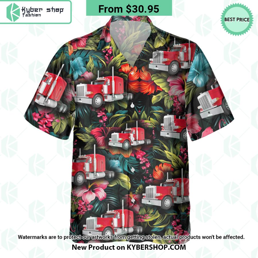 Trucker Flowers Hawaiian Shirt