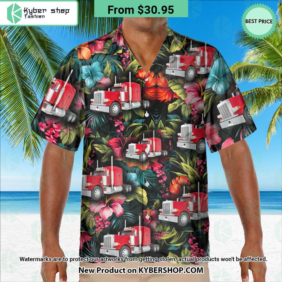 Trucker Flowers Hawaiian Shirt