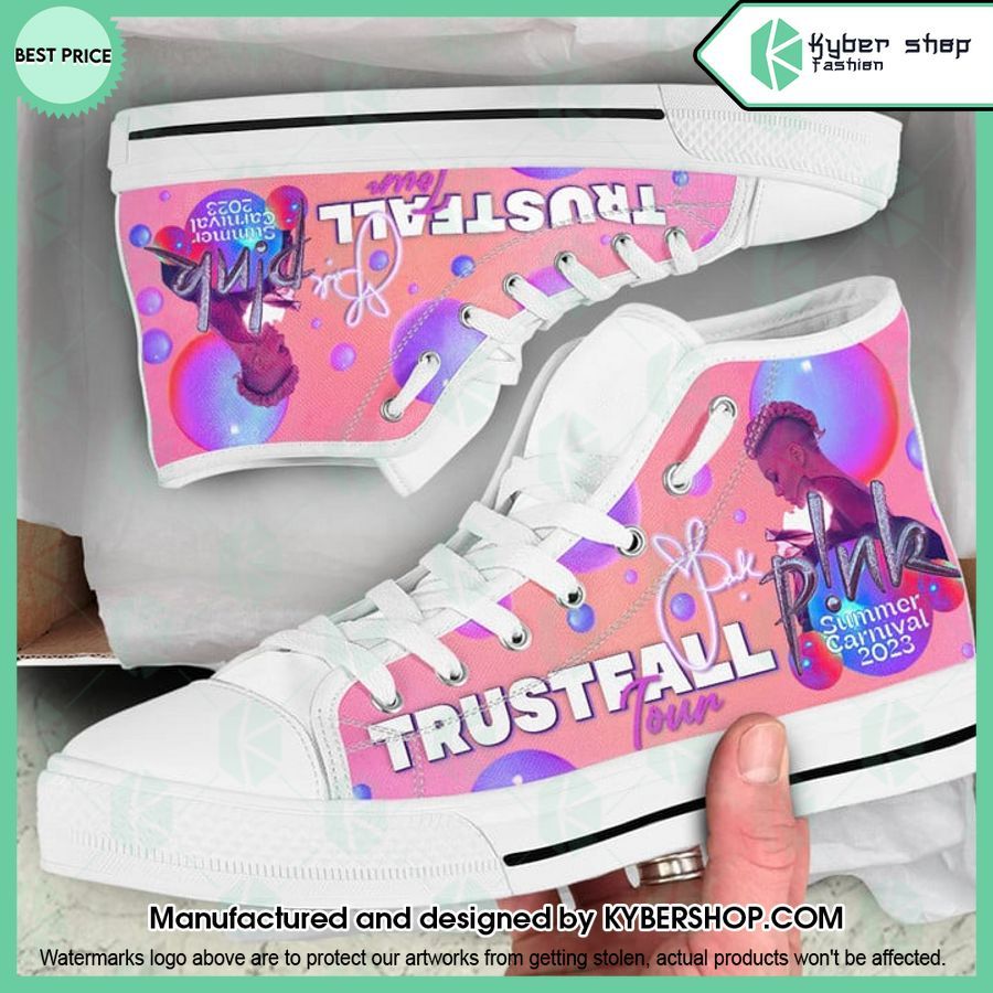 Trust Fall Pink Summer Carnival 2023 Canvas High Top Shoes