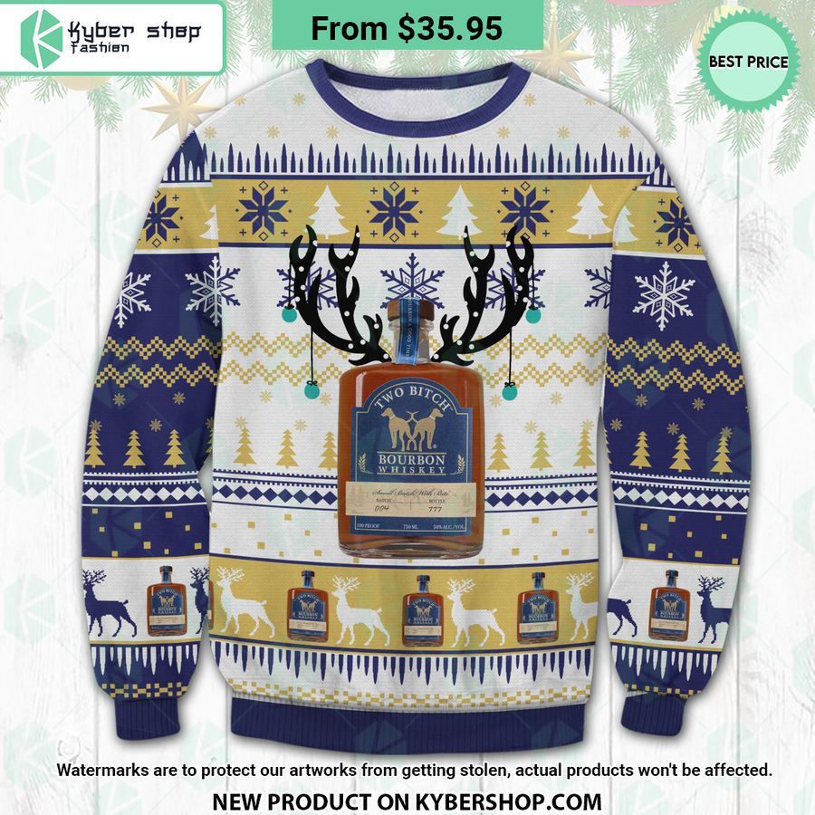 Two Bitch Bourbon Ugly Christmas Sweater