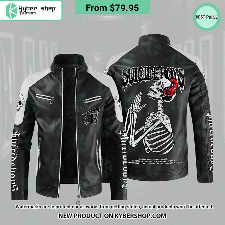 $UICIDEBOY$ Block Leather Jacket