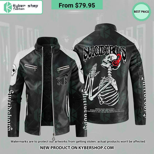 $UICIDEBOY$ Block Leather Jacket